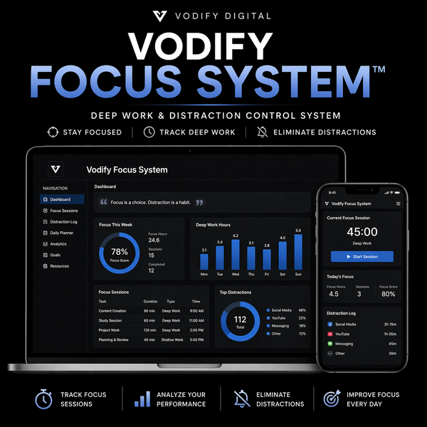 Vodify Focus System™- Deep Work & Distraction Control System