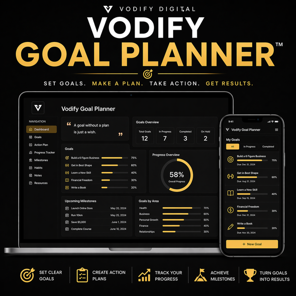 Vodify Goal Planner™- Turn Goals Into Execution